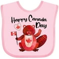 thumbnail image 3 of Inktastic Happy Canada Day Cute Red Beaver with Canadian Flag Boys or Girls Baby Bib, 3 of 4