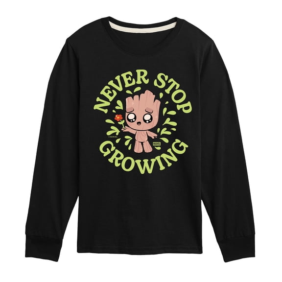 Guardians of the Galaxy - Never Stop Growing - Youth Boys Long Sleeve Graphic T-Shirt