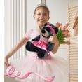 thumbnail image 5 of DolliBu Sitting Black Bear Stuffed Animal with Ballerina Dress Up Set - Cute Black Bear Plush Toy in Ballet Costume with Tutu Skirt, Headband, and Shirt for Kids and Adults - 9 Inches, 5 of 5