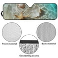 thumbnail image 6 of Uorisanigo Windshield Sun Shade for Jeep Wrangler JK JKU JL JLU1997-2025, Front Window Sun Visor for UV Rays & Heat Protection, Beach Shells Printed Windshield Sunshade, 6 of 7