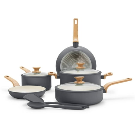 UPC 885837044638 product image for GreenPan Essence Ceramic Nonstick 10-Piece Cookware Set | Gray | upcitemdb.com