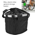 thumbnail image 3 of Bike Basket, Strong Bearing Capacity Bike Foldable Basket Quick Release with Buckle for Picnic, 3 of 7