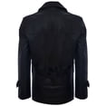 thumbnail image 3 of Mens Leather CowHide German Peacoat-Epping in Black, 3 of 5