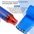 thumbnail image 5 of Unique Bargains 66mm Flat 10ft Blue PVC Heat Shrink Tube Wraps Battery Wrap for Big Battery Pack, 5 of 5