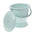 thumbnail image 1 of QUMIIRITY 1Pcs Blue PP Plastic Urinal Chamber Pot with Lid for Adults, 1 of 8