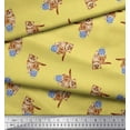 thumbnail image 3 of Soimoi Rayon Fabric Wool & Cat Animal Print Fabric by the Yard 56 Inch Wide, 3 of 3