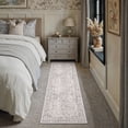 thumbnail image 4 of BERTHMEER 2'x6' Runner Rugs for Hallway Entryway Bathroom Bedroom Kitchen Non Slip Washable Vintage Oriental Traditional Runner Rugs,Gray, 4 of 6