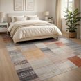 thumbnail image 3 of ODIKA 8'x10' Washable Area Rug Geometric Abstract Contemporary Distressed Motif Weathered Assorted for Dining Room, Large Office, Lounge, Non-Slip Chair-Friendly Mat, 3 of 7