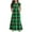 Green Dresses for Girls, variant on Maxi Dresses for Girls with Pockets Size 6-12 Kids Trendy Ruffle Short Sleeve Crewneck Plaid Printed Pullover Vacation Long Dress