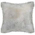 thumbnail image 2 of SAFAVIEH Faux Dalmatian Tips Solid Plush Fur Pillow, Milk/Chocolate, 2 of 4