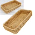 thumbnail image 3 of Rattan Tray Tabletop Organization Hand Woven Snack Storage Basket Multifunctional Serving Tray S, 3 of 4