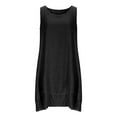 thumbnail image 4 of MELDVDIB Linen Dresses for Women Crewneck Sleeveless Spring Summer Midi Dress Solid Color Oversized Loose Outfits, 4 of 7