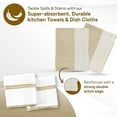 thumbnail image 3 of Casa Platino Juego de Cocina, Paquete de 8, Juego de Toallas y Almohadillas para Ollas con Manoplas para Horno, Lindo Juego de Inicio de Cocina, Manoplas Cortas para Horno y Juegos de Toallas y Paños para Cocina - Beige, 3 of 7