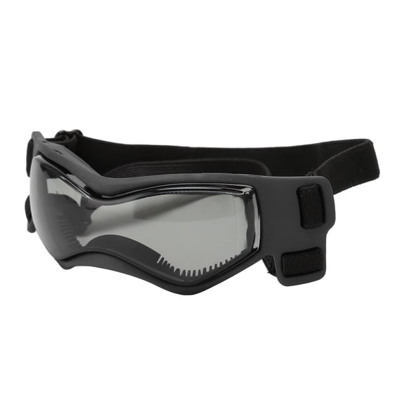 BIMZUC Dog Goggles Soft Silicone Frame Adjustable UV Protection Sunglasses for Eye Protection Outdoor Driving Cycling Black, 4.5 inches / 11.5 cm, Comfortable Pet Eyewear for Small and Medium Dogs