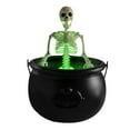 thumbnail image 2 of Halloween Decorations Desktop Ornament With LED Fog Maker Witch Cauldron And Skeleton Figurine For Living Room Home, 2 of 8