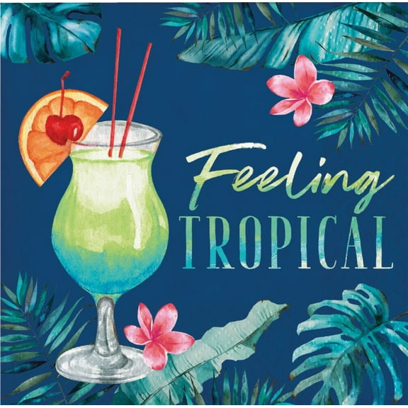 Summer Breeze Cocktails Feeling Tropical Paper Beverage Napkins 16 Per Pack