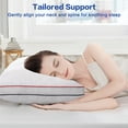 thumbnail image 2 of Premium Pillows Standard Size Set of 2, Fluffy and Supportive 7D Down Alternative Bed Pillow, Luxury Soft Hotel Quality Gusseted Pillow for Side Back Stomach Sleeper,Relief Neck Head and Shoulder Pain, 2 of 7