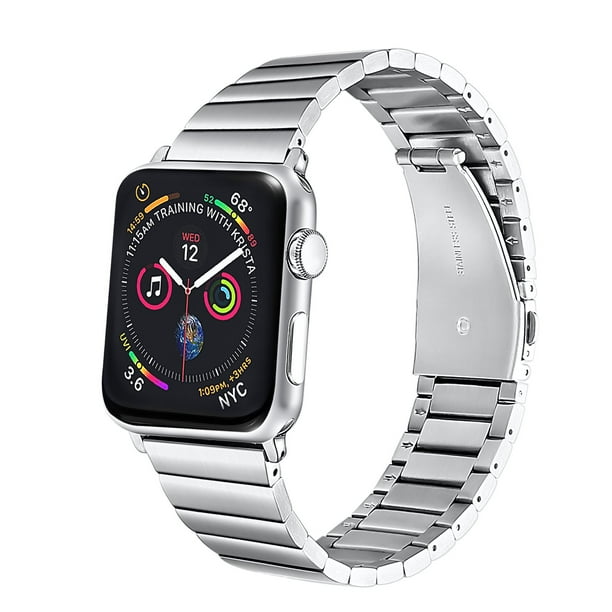 Posh Tech - Stainless Steel Band with Links for Apple Watch Series 1, 2, 3, 4, 5 - Walmart.com