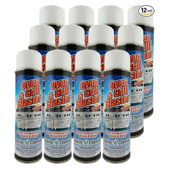 Oven and Grill Blaster Heavy-Duty Oven Cleaner, Grease and Carbon Remover - 18 oz Can (Pack of 12)