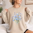 thumbnail image 3 of Jollimate Blue Watercolor Floral Sweatshirt, Wildflowers Sweatshirt, Ladies Gift Sweatshirt, Gift For Her, 3 of 6