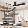 thumbnail image 3 of Ventilador de techo Vagizm 107 cm negro con luz y control remoto, 3 of 7