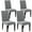 Grey, variant on Dining Chair Covers Set of 4, Stretch Dining Room Cushion Cover Non-Slip Elastic Protectors for Wedding Kitchen Party Hotel