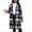 Black, variant on Women Plaid Shacket Jacket Trendy Fall Winter Casual Button Up Wool Tartan Trench Coat Clothing with Pockets