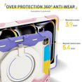 thumbnail image 3 of FJLBDE Case for iPad Pro 13 Inch (M5) 2025 / (M4) 2024 with 360 Kickstand, Shoulder Strap Carrying Protective Cover, Multicolor Pink, 3 of 6