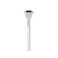 thumbnail image 3 of Angara Natural 0.6 Ct. Blue Sapphire with Diamond Vintage Inspired Ring in 14K White & Yellow Gold for Women (Ring Size: 3.5), 3 of 9