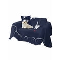 thumbnail image 2 of Navy Blue Modern Couch Cover for 2 Cushion Couch, Farmhouse Rabbit Abstract Art Washable Love Seat Sofa Covers Slipcover, Throw Sofa Covers for Pets, Furniture Protector 71"x102", 2 of 9