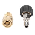 thumbnail image 1 of Pressure 2PCS Pressure Washer Adapter M22 to 1/4 In Quick Connect Kit Brass Male and Female Quick Disconnect Kit, 1 of 7