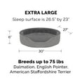 thumbnail image 3 of FurHaven Pet Products Plush & Velvet Oval Pet Bed for Dogs & Cats - Smoke Gray, Extra Large, 3 of 10