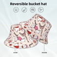 thumbnail image 5 of Daiia Dachshund And Eiffel Tower Pattern Bucket Hat - Trendy Cotton Sun Hat for Beach, Golf, Fishing - Fun Outdoor Vacation Boonie for Men and Women, 5 of 9