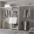thumbnail image 2 of Modular Wardrobe Closet Organizer with Shelves, Hanging Rods and Drawers, White Freestanding Storage Cabinet System, 2 of 8