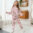 thumbnail image 3 of Uorisanigo 2 Piece Set Girls Boys Active Sweat Set – Soft Stylish Pink Camo Hunting Pullover Hoodie and Jogger Pants Sweatsuit Casual Clothes Fall Winter Outfits, 3 of 7