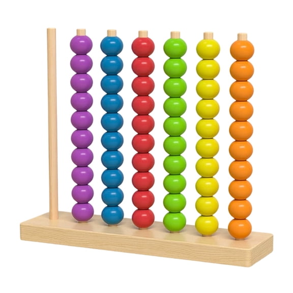 Wooden Abacus Counting Toy for Toddlers Colorful Bead Maze Educational Math Learning Game Preschool Classic Activity Board