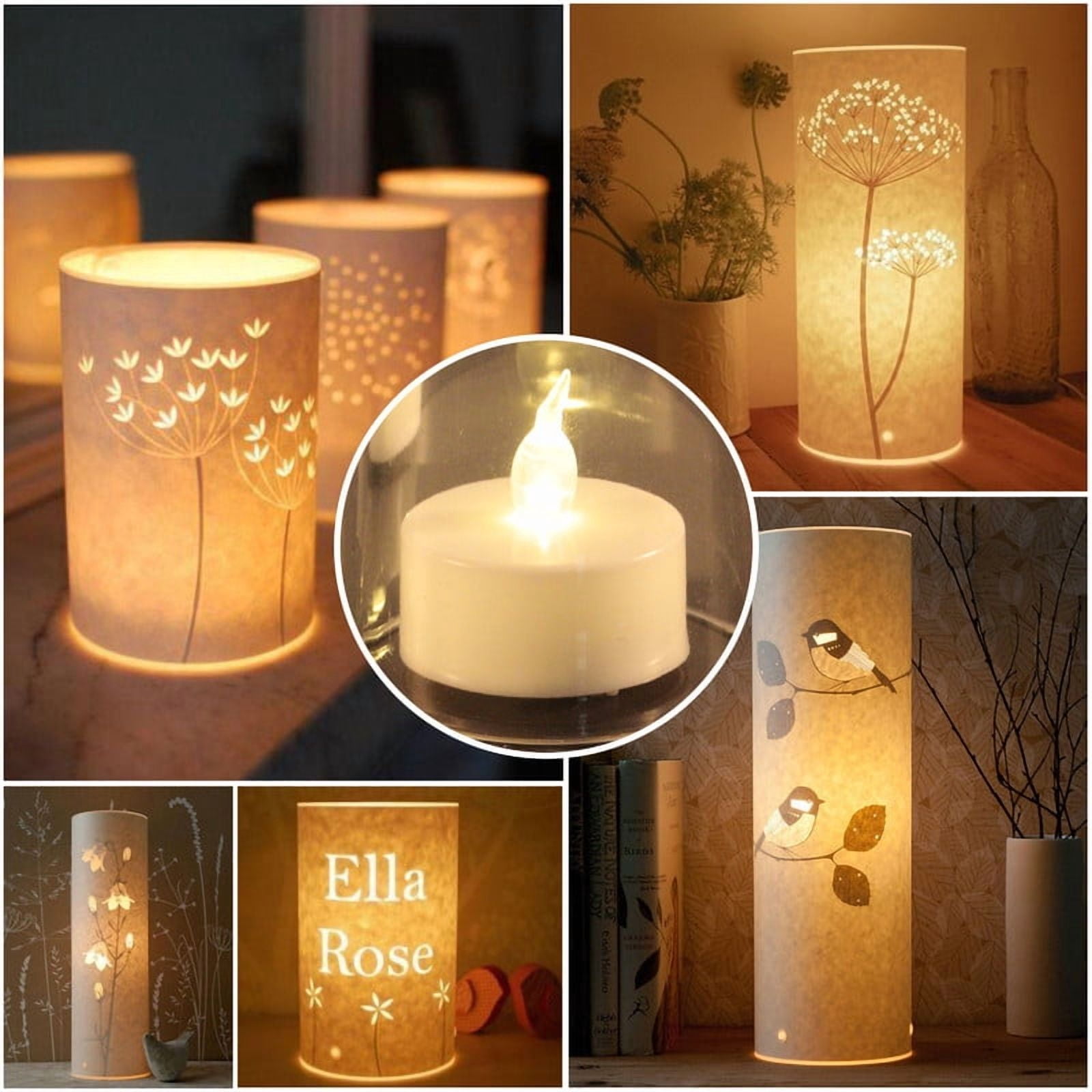 DUNCHATY 50 Large Pack of Battery Flameless Candles, for Big Events, Church, Wedding Reception, and Holiday Lighting
