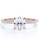 thumbnail image 1 of JeenMata Anillo de Compromiso de Corte Ovalado de 1,5 Quilates con Engaste de Garras en Baño de Oro Rosa de 18 K sobre Plata, 1 of 5