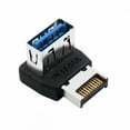 thumbnail image 2 of CY USB 3.1 Front Panel Header Male Type-E to Type-A USB3.0 Female Data Adapter Up Angled 90 Degree for Motherboard, 2 of 9