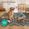 thumbnail image 4 of ODIKA 2'x3' Ultra-Soft Accent Mat, Mosaic Interlocking Motif Livingroom Playroom Brushstroke Abstract Boho Refined None Washable, Bare feet friendly, Easy Care Indoor rug for Bedside, Footrest, 4 of 7