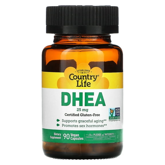 Country Life DHEA, 25 mg, 90 Vegan Capsules