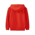 thumbnail image 6 of inhzoy Kids Girls Plain Hoodies Long Sleeve Casual Hooded Sweatshirt Pullover Tops Red 3-4, 6 of 7