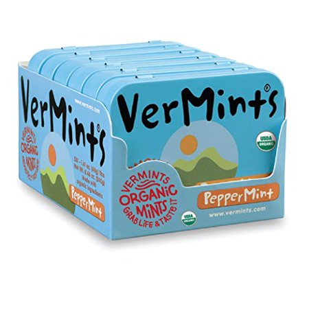 VerMints Organic PepperMints  1.41oz Tins (Pack of 6)