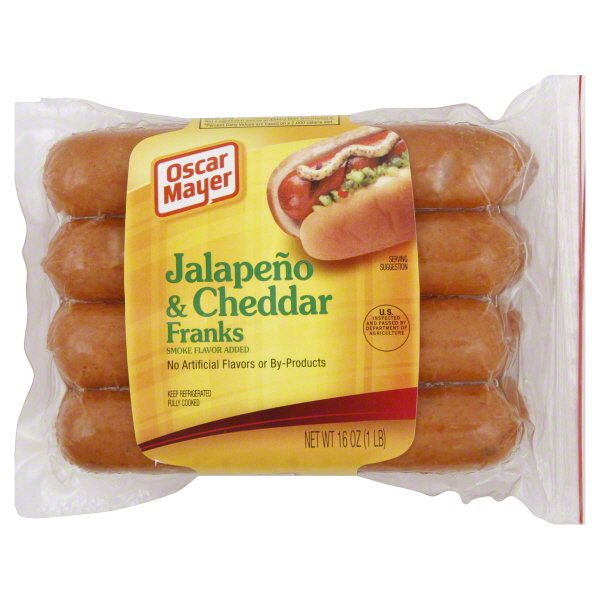 Oscar Mayer Jalapeno & Cheddar Hot Dogs, 16 oz