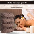thumbnail image 6 of HALLEY Turkish 4 Pack Premium Hand Towels (4 Pieces) 650 GSM Highly Absorbent Super Soft 100% Cotton - 4 Hand Towels - Brown, 6 of 9