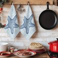 thumbnail image 6 of Navy Blue Starfish Kitchen Towels Set of 4, Vintage Gray Farmhouse Coastal Summer Absorbent Dish Towels for Kitchen, Microfiber Hand Towel, Quick Drying Tea Towel for Cleaning Decorative Dishcloths, 6 of 7