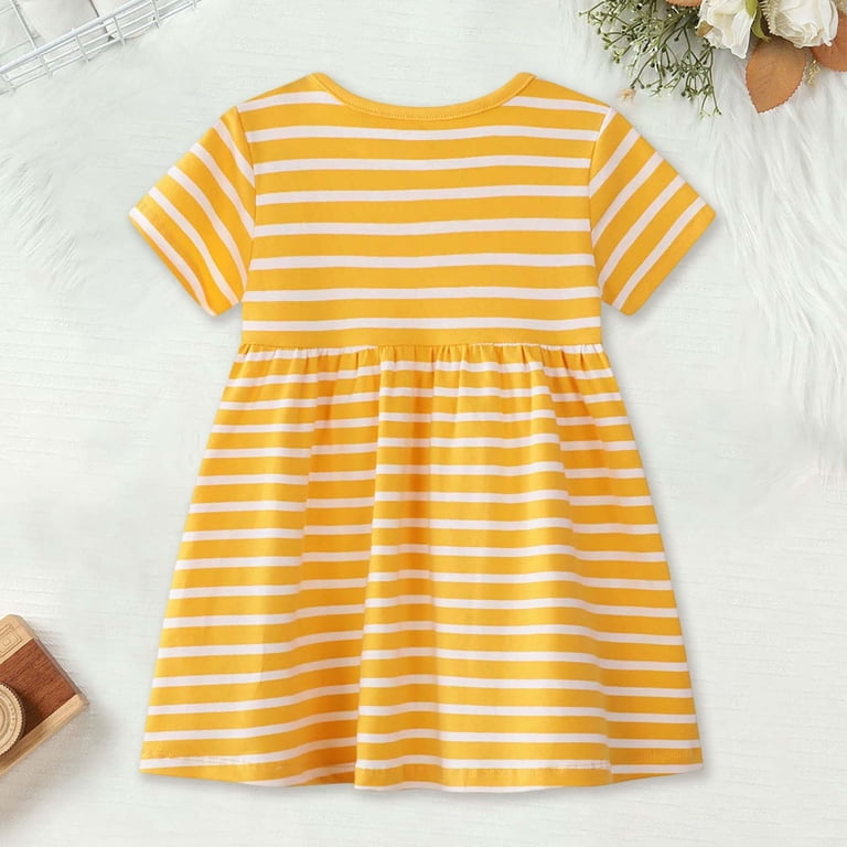 elegant anniversary dresses Embroidered Bird Pique Dress Yellow