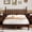 Walnut, variant on Mintazer Queen Size Platform Bed Frame with Gourd Spindle Headboard, No Box Spring Needed, Natural