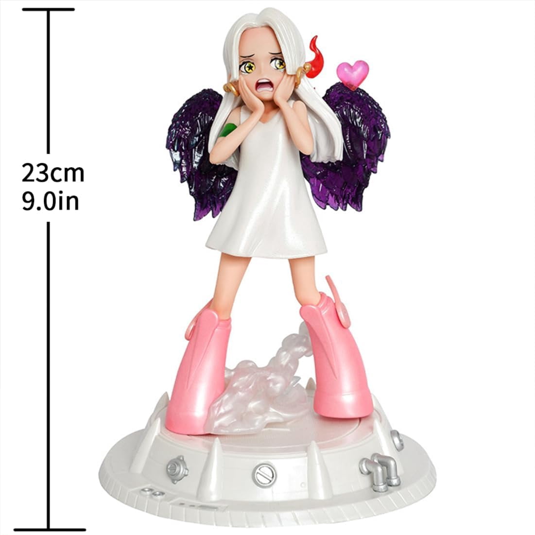 New Seraphim Boa Hancock 2pc (Pink+Black Ver) Character Anime Model Statue Action Figures Desktop Ornament Popular Decorations Fan Souvenirs Creative Gift Collectable