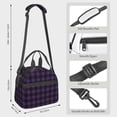thumbnail image 2 of Naloa Purple Black Plaid Print Lunch Bag for Women & Men Insulated Lunch Box or Cooler Lunch Tote Bags for Work, Travel, Outdoor, 2 of 5